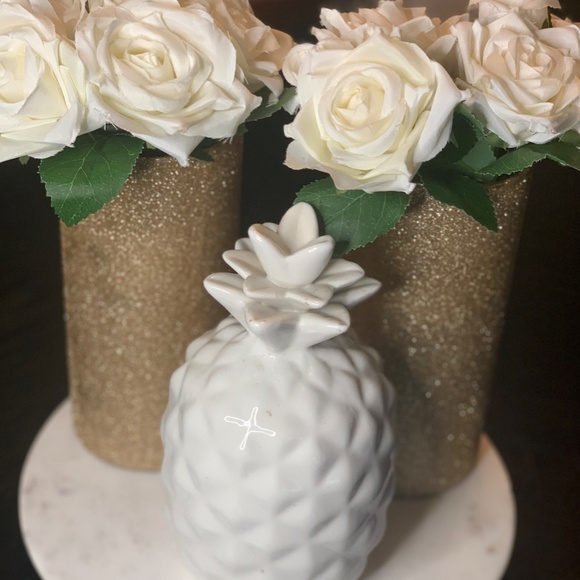 Glitter gold Cylinder Vase - Picture 2 of 5
